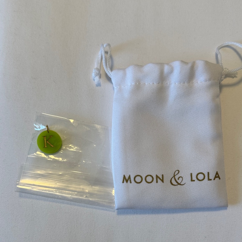 Green Initial Necklace
